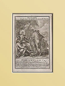 1730:WEIGEL- BIBEL_HEILIGE BIBELSZENE_Im Passepartout_r - Bild 1 von 1