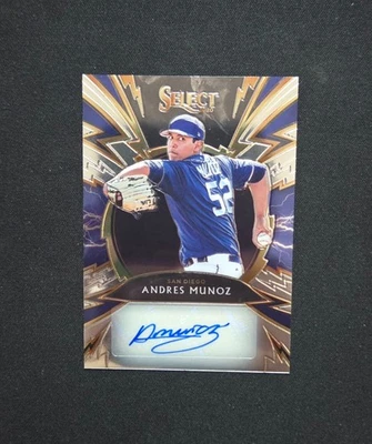 2020 Andres Munoz Panini Select Sparks Signatures 044/199 #SS-AM - Image 1 of 2