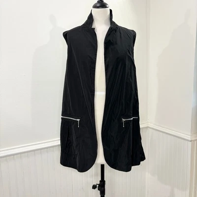 Chaleco Sun Kim Talla S Grande Negro Moderno Larga Línea Minimalista Avant Garde Foto 1 de 4