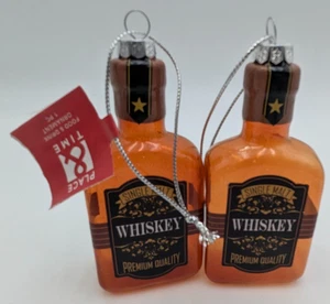 2 Place & Time Single Malt Whiskey bottle Christmas Tree Ornaments 2024 - Bild 1 von 5