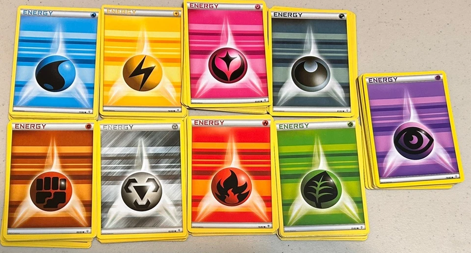Pokemon Generations 2016 Energy Cards .  Thes types have horizontal Lines - Image 1 of 1