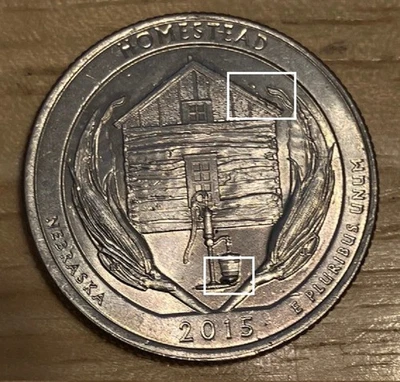 2015-P WASHINGTON QUARTER (LEAKING BUCKET & SNOW ON ROOF) ERROR - Image 1 of 2