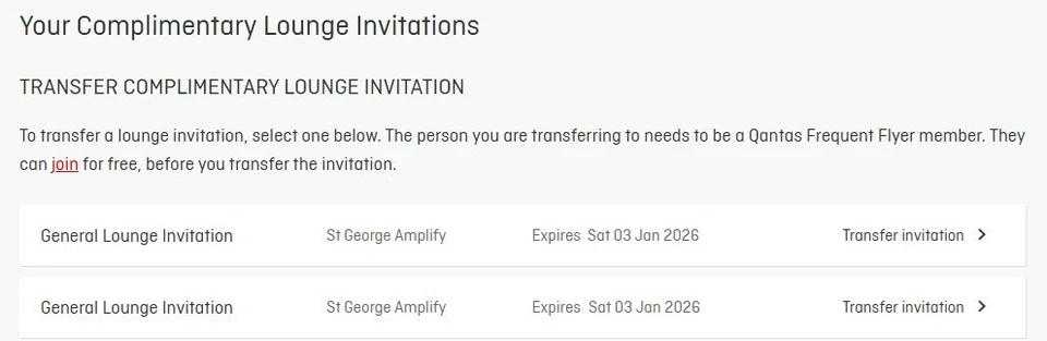 2 x Qantas Lounge Passes (Expiry 03-Jan-2026) - image 1 of 1
