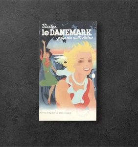 VISITEZ LE DANEMARK Illustration Henry Thelander 1936 Photo Jonals Co Sven Turck - Foto 1 di 8