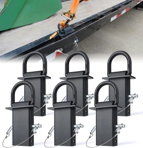 5/8" Heavy-Duty Stake Pocket D Rings with Anti-Loss Cord | Adjustable 6 Pack  - Picture 1 of 7