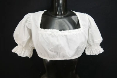 Gr.38 Dirndlbluse weiß Bluse für Dirndl Isola Baumwollmischung Spitze B11390 - Bild 1 von 4