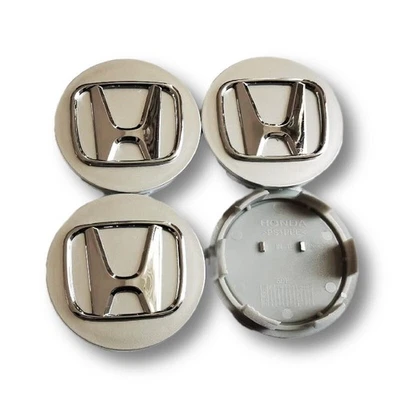 4PCS Ø69mm For Honda Hubcaps wheel centre caps CRV CIVIC HRV Accord Matte silver - Image 1 of 4