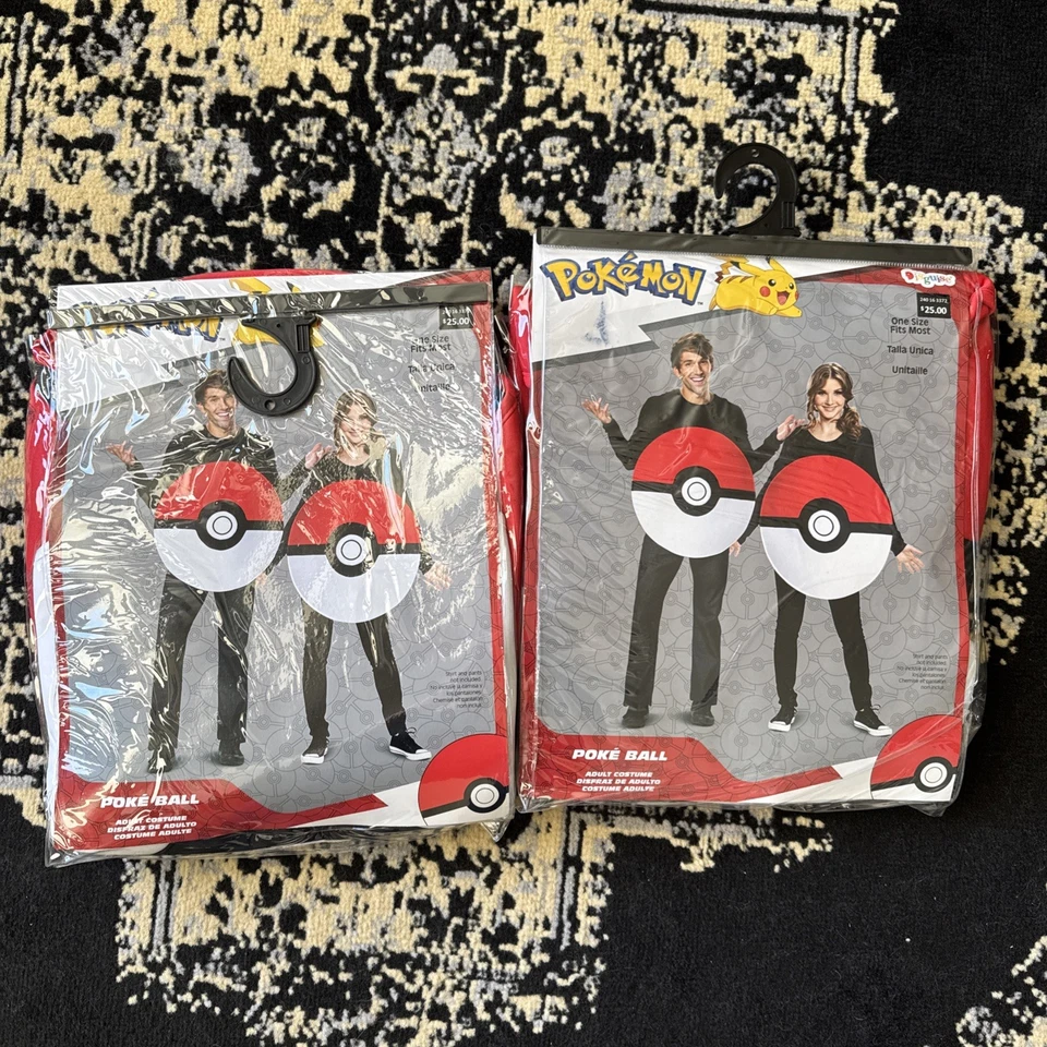 NUEVO Poke Ball Disfraz Tamaño Adulto Pokemon Halloween Set de 2  Foto 1 de 1