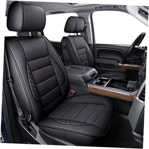 D04-S2-2 Silverado Seat Covers, Fit for 2019-2024 Full Set 2019-2024 Black&Red - Picture 1 of 7