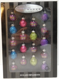 Celebrations by Christopher Radko 18 handgefertigte Glas Mini Ornamente 1-1/4"D - Bild 1 von 5