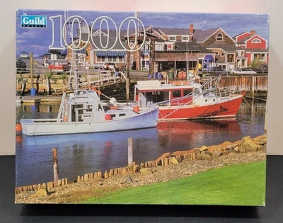 Rompecabezas de colección 1000 piezas Guild Perkins Cove Maine 1996 nuevo/sellado Foto 1 de 4