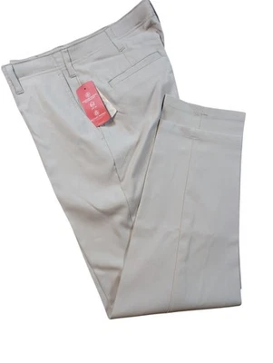 Pantalones chinos BCG para hombre 32/30 beige elásticos delanteros planos con mecha de humedad nuevos con etiquetas Foto 1 de 4