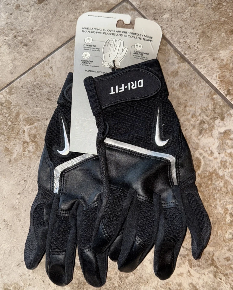 Men's Nike Leather Batting Gloves HARD TO FIND...RARE Diamond Elite V - image 1 of 3