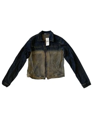 Chaqueta vaquera de mezclilla Bisou Bisou Michelle Bohbot cremallera completa azul para mujer talla L nueva con etiquetas Foto 1 de 4