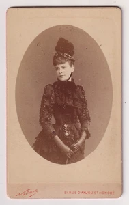 CDV Nadar à Paris - Jeune femme à identifier (actrice ?) - Vintage print c.1878 - Picture 1 of 2