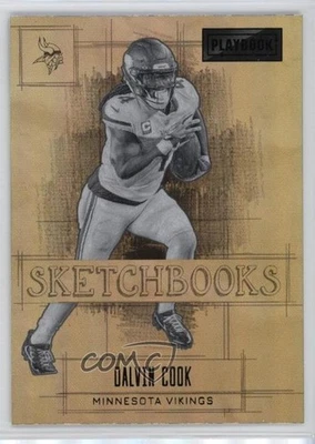 2022 Panini Playbook Sketchbooks Dalvin Cook #14 Sketch - Image 1 of 2