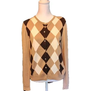 Vintage Ralph Lauren Polo Jeans Co. Argyle Pullover Strickjacke Damen M Preppy  - Bild 1 von 8