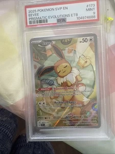 2025 POKEMON SVP EN-SV BLACK STAR PROMO #173 EEVEE PSA 9 - Picture 1 of 1