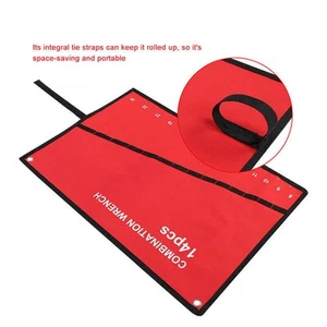 Multi Tasche Canvas Schraubenschlüssel Schraubenschlüssel Aufbewahrungstasche Werkzeug Roll Up Organizer Tasche Etui - Bild 1 von 16