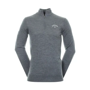 Suéter Callaway Golf Mezcla Merino 1/4 Cremallera en Acero Gris Jaspeado - XXL 50-52" - Imagen 1 de 3