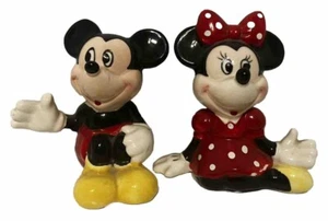 Vintage Disney Mickey Minnie Mouse Figure Salt And Pepper Shakers (P) - Picture 1 of 3