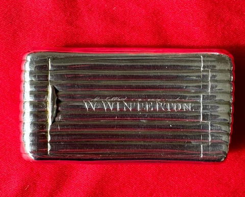 STERLING SNUFF BOX, THROP & TAYLOR, BIRMINGHAM, c. 1810 Cover