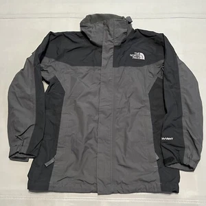 North Face Rain Youth Kid Boys Windbreaker Jacket Gray Hike Trek HYVENT-M 10/12- - Picture 1 of 9