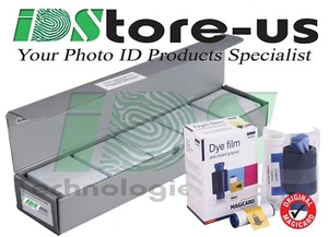 Original Magicard MA300YMCKO Full Color Ribbon & 500 Blanko White PVC Cards Bundle - Bild 1 von 5