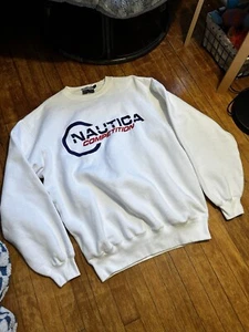 Nautica Competition Sweatshirt Sailing Vintage Challenge White XXL - Picture 1 of 4