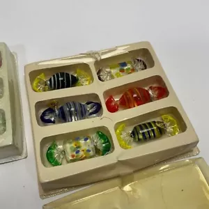 Vintage Murano Glass Candy Decorative Art Pieces in Original Box Collection - Picture 1 of 9