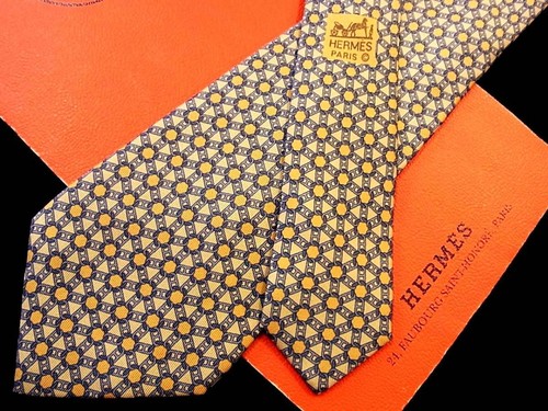 HERMÈS Cravatta uomo HERMES Francia vera seta cravatta abito classico lusso multicolore T384