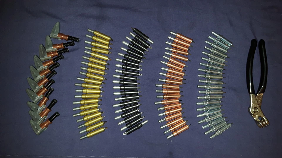 NEW Temporary Fasteners Kit (CLECO/SKIN PINS)80 Assorted Clecos,Plier & Edge Grips