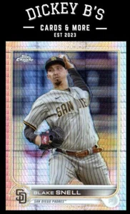 2022 Topps Chrome Sonic Prism Refractor #196 Blake Snell San Diego Padres - Picture 1 of 2