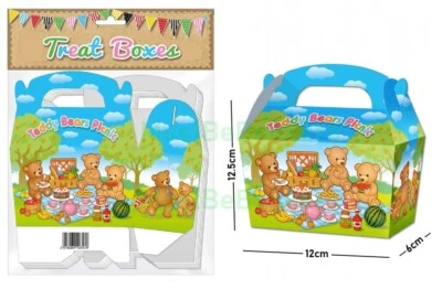 20 Osos de Peluche Picnic Fiesta de Cumpleaños Cupcake Favor Dulce Caja de Regalo Foto 1 de 2