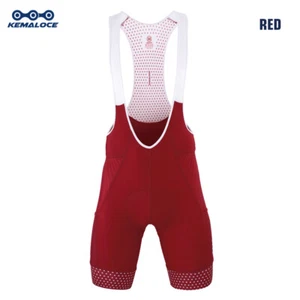 KEMALOCE Cycling Bib Shots Men Spandex Black&Blue&Red Gel Pad Summer Bike Shorts - Picture 1 of 24