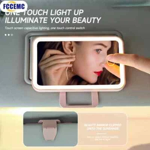 Car Automobile Cover Makeup Truck LED Lighted Clip On Sun Visor Vanity Mirror - Picture 1 of 16