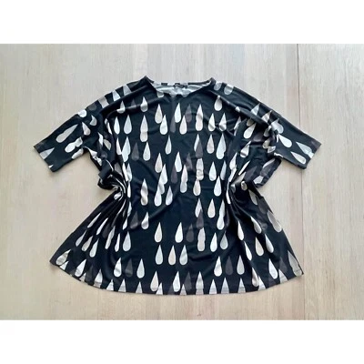 Camiseta Marimekko Rain Drop Vintage, Camiseta Grande, Camisa Informal, Finlandia Foto 1 de 4