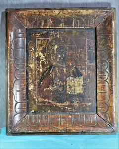 SELTENES SAMMLEROBJEKT SEHR ALTE HOLZ IKONE - 17./18. Jhd. - RESTAURATIONSOBJEKT - Bild 1 von 20