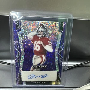 JA2894 2022 Leaf Joe Montana 2/20 Flash PURPLE Sparkles SP Auto Card #BA-JM2 - Picture 1 of 2