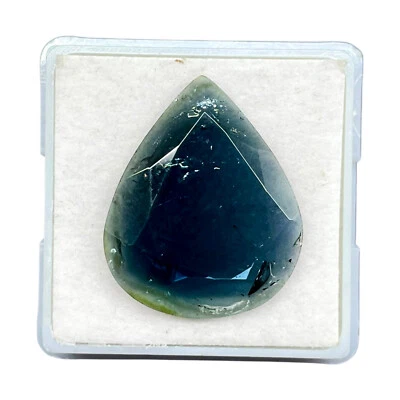8.30 Ct Natural Green Blue Tourmaline 21x17mm Flat Cut Untreated Loose Gemstone - Image 1 of 4