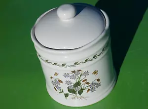 LILLIAN VERNON BOTANISCHER KANISTER TOPF GLAS BLUMEN & SCHMETTERLINGE MIT 5,5" DECKEL - Bild 1 von 15