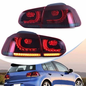VLAND Full LED Tail Lights Fit For VW VOLKSWAGEN Golf MK6 2010-2014 Sequential 2 - Picture 1 of 13