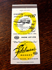Vintage Matchbook: Fidelman's Resort Mai-Kai Lounge, South Haven, MI