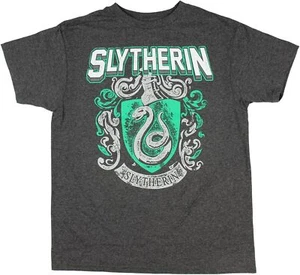 Harry Potter ☆ Big Boys Hogwarts Slytherin Crest T-Shirt ☆ Sizes M-XL - Picture 1 of 2