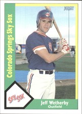 1990 Colorado Springs Sky Sox CMC #22 Jeff Wetherby