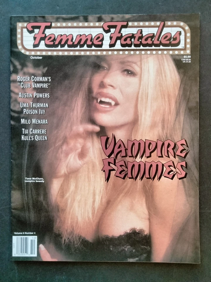 FEMME FATALES Magazine Oct. 1997 Club Vampire, Austin Powers, Uma Thruman Foto 1 de 4