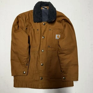 Carhartt Blanket Lined Barn Chore Coat Jacket Youth Boys S (7/8) Tan/Brown - Picture 1 of 6