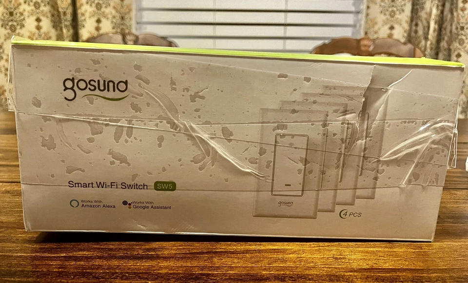 4pc Pack Gosund Smart Smart Light WiFi Switch 1 Way / Works With Alexa & Google - Image 1 of 1