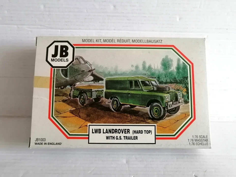 JB MODELS 1/76 LWB LANDROVER WITH G.S. TRAILER NO.JB1003 KIT MONTAGGIO - Immagine 1 di 2