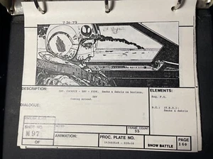 Star wars storyboards Empire Strikes Back movie props George Lucas Art ESB x1 - Picture 1 of 4